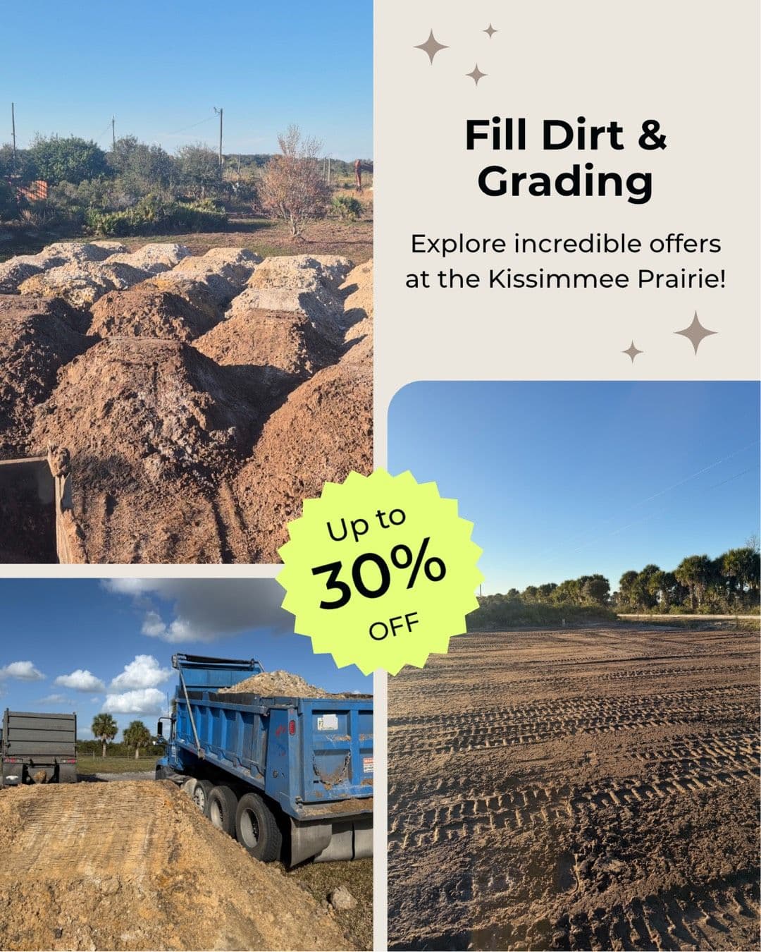 Project Exclusive Fill Dirt and Grading Offers at Kissimmee Prairie image